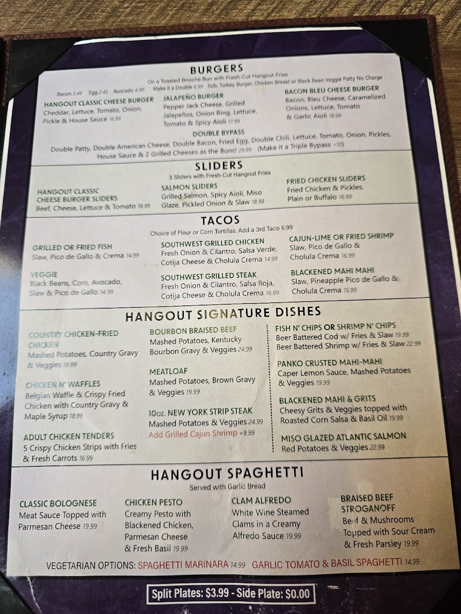 The Hangout Restaurant & Beach Bar Menu - Image 2